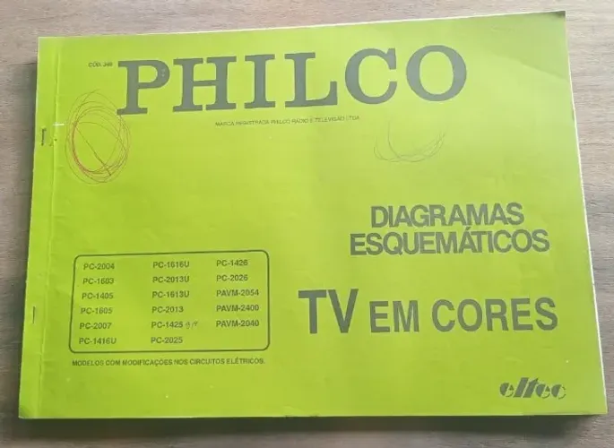 Livro Diagramas Esquemáticos  - TV em Cores - Philco - Eltec