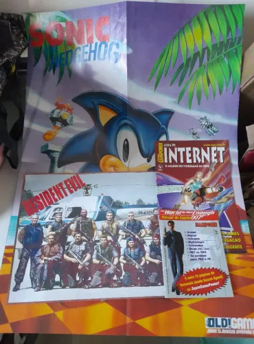 Lote posters/encartes revistas de games 