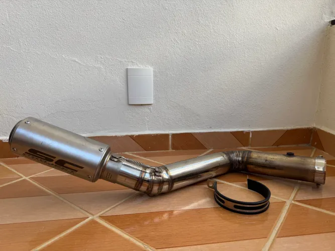 Escapamento Inox SRAD 1000 - Ponteira SC + Link Pipe