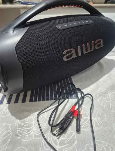 Caixa boombox aiwa semi nova