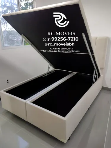 Cama Box Baú Super King 1.93x2.03 Bipartida - Direto da Fábrica