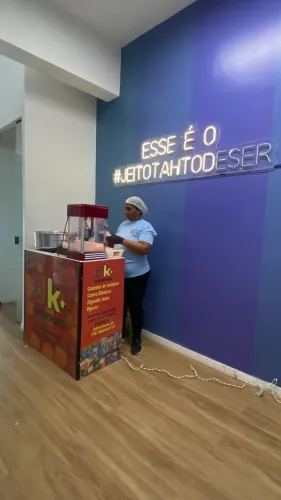 Algodão doce e pipoca 