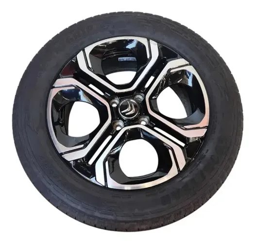 Roda Aro 17 C/pneu Citroën C3 Aircross 1.0 2023 2024 Detalhe Preto