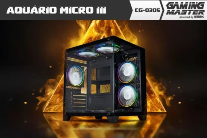 Gabinete Gamer Aquário Micro Iii Kmex Cg-0305 *ENTREGA GRÁTIS*