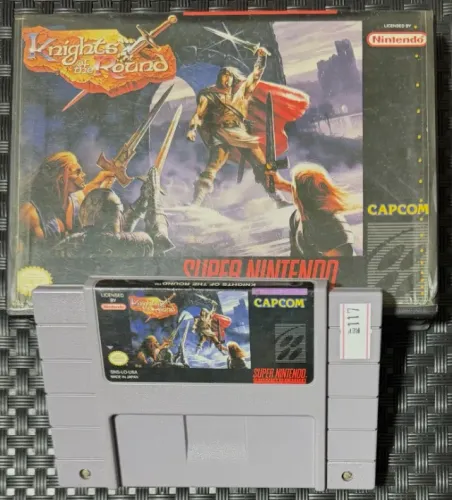 Knights of the Round Original SNES Super Nintendo Com Caixa de Locadora