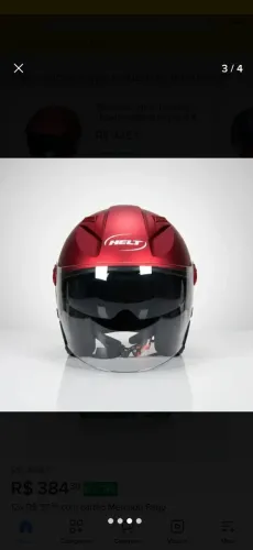 Capacete Helt Unissex Com óculos interno<br><br>*Tamanho: 58*<br><br>*Valor: 400,00*
