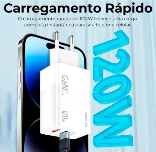 Carregador turbo GaN 120W