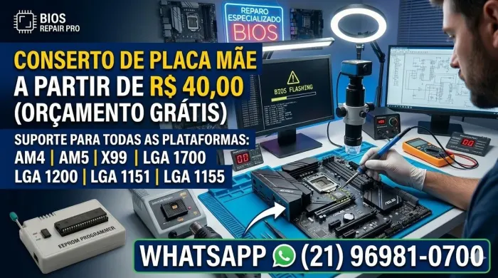 Placa mãe AM5 AM4 X99 1200 1700 Conserto 