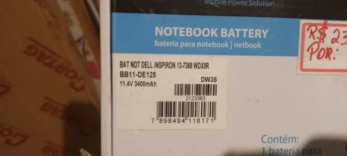 Bateria notebook DELL INSPIRON 13-7368 <br><br>BB11-DE125