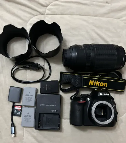 Kit Câmera Profisional Nikon D5100 + Lente 70-300mm VR + acessórios