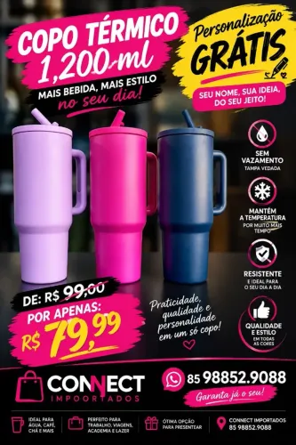 copo 1200ml tampa vedavel blogueira