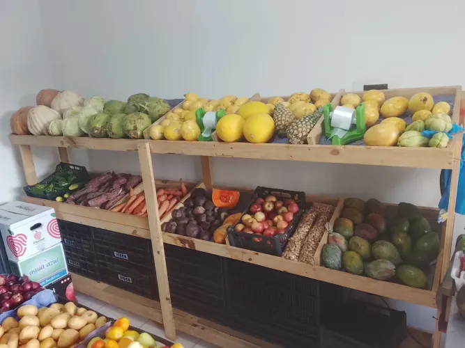 Expositor de Madeira de Frutas