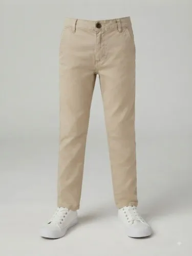 Calça jeans cor Bege - T. 12 meninos - Nova