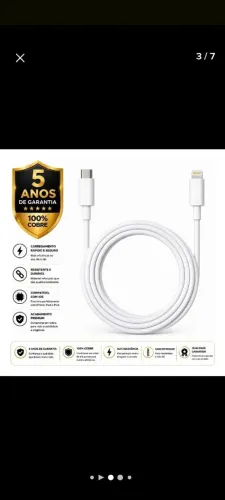 Cabo Carregador Turbo Tipo C Para iPhone 8 X Xr 11 12 13 14 Pro Max Cor Branco Dtimp