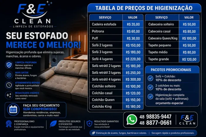 Higienização de estofados 