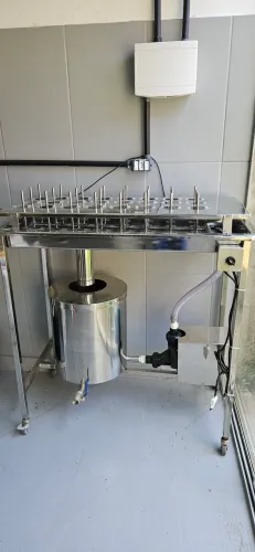 Mesa rinser de aço inox para latas ou garrafas