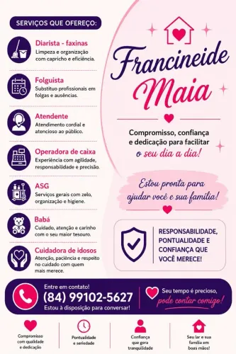 Ofereço meu trabalho, profissional em várias areas