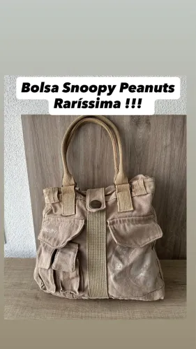 bolsa Snoopy peanuts raríssima o chaveiro do zíper é uma patinha fofa !Campinas cambuí