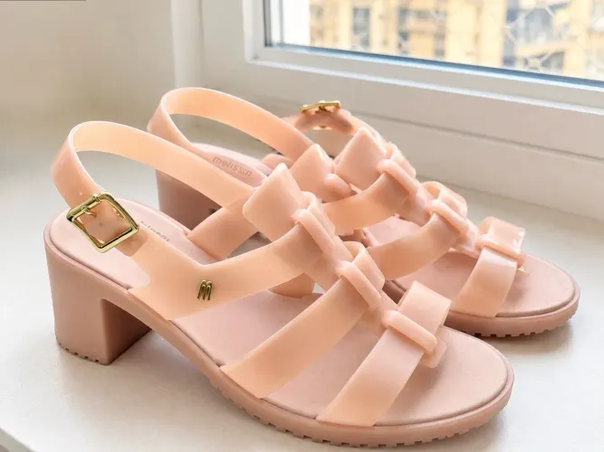 Sandália Melissa flox high rose