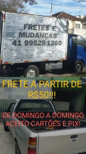 Fretes, carretos mudanças socorro de moto TODOS OS DIAS A PARTIR DE 50