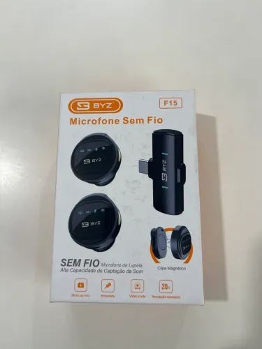 Microfone de lapela BYZ sem fio