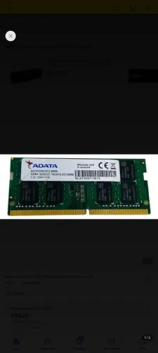 Memória ddr4 16 gigas