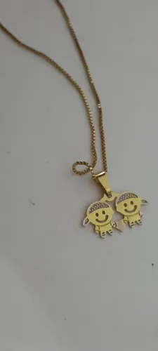 Gargantilha filhos folheada 18k