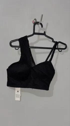 Conjunto preto de renda tamanho P