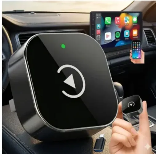 Carplay Adaptador Sem Fio Car Play Android Auto 2 Em 1 Usb