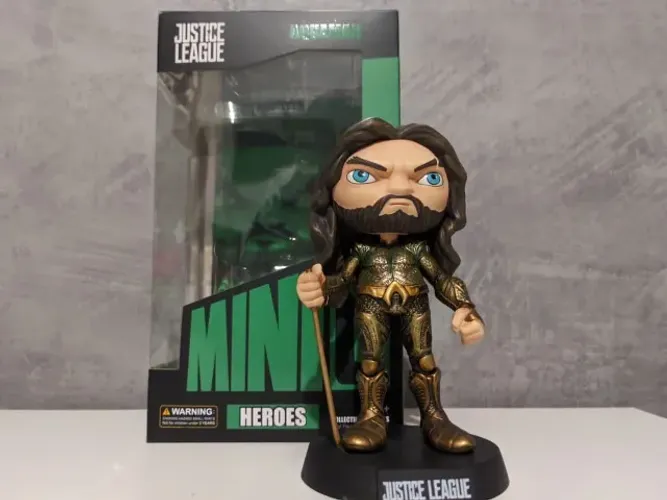 MiniCo Aquaman Justice League Iron Studios Original com Caixa