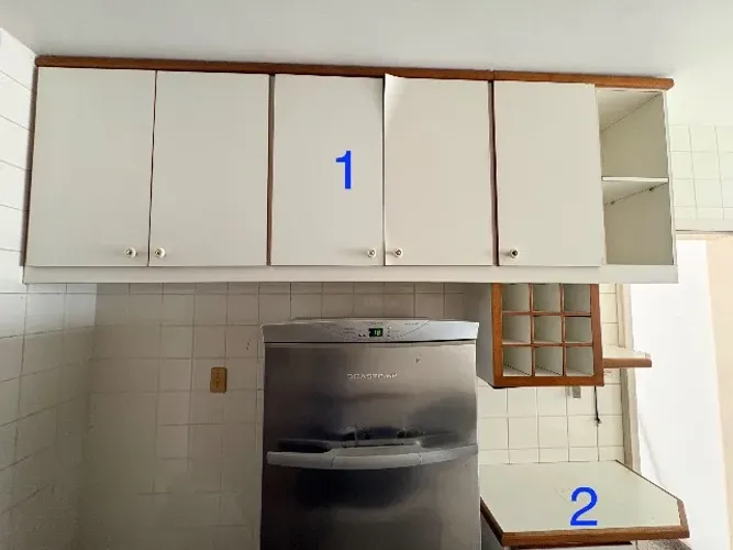 Armários de cozinha com aéreos e balcões | conjunto completo
