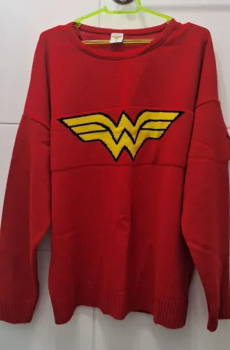 suéter wonder woman / mulher maravilha vermelho g