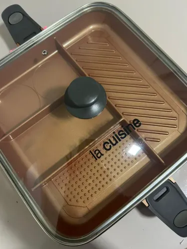 Panela Grill La Cuisine Antiaderente com Tampa de Vidro - Nunca Usada (Sem caixa)