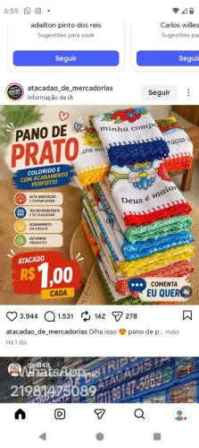 Vende -se pano bordado com croche 1 reais