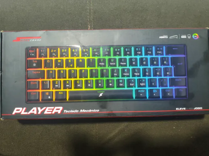 TECLADO GAMER MECÂNICO RGB SUPERFRAME PLAYER 60%!!!
