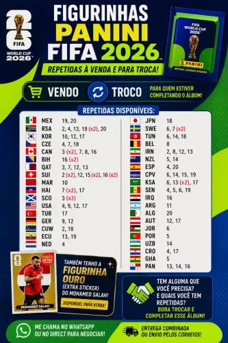 Figurinha da copa 2026