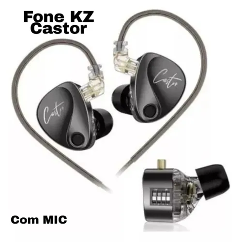 Fone KZ Castor In Ear com MIC R$ 120