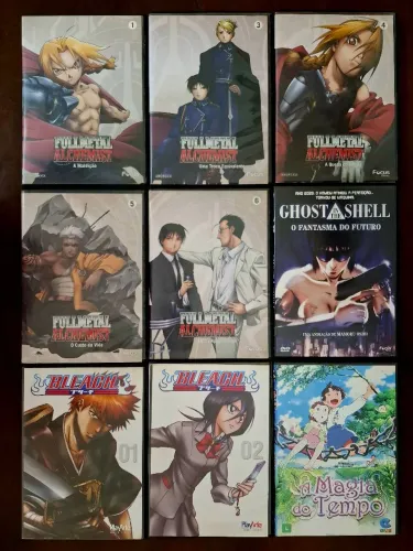 Fullmetal Alchemist e Bleach em DVD - 9 filmes por 55 reais