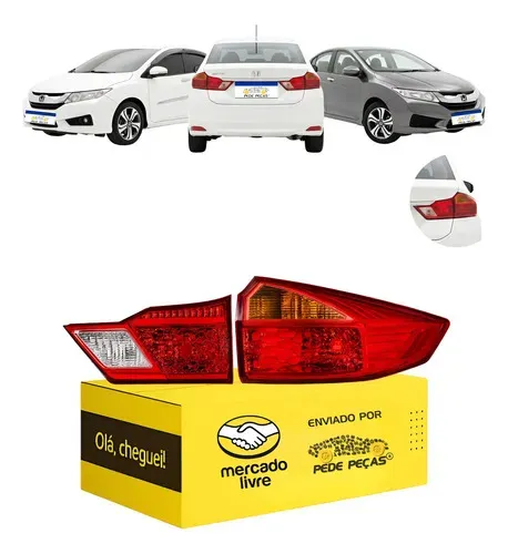 Par Sinaleira Traseira Canto Tampa Honda City 2015 A 2017 Ld Direito/passageiro
