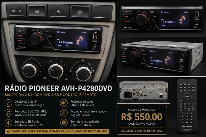 Vende- rádio pioneer