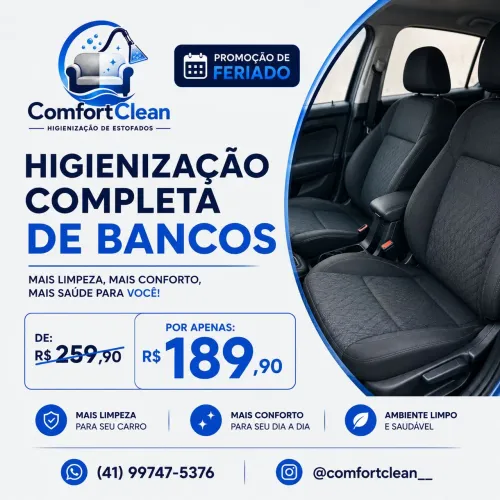 HIGIENIZAÇÃO DE BANCOS