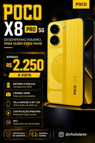 Poco X8 Pró 5g Lacrados!!! Mega Promoção!!!