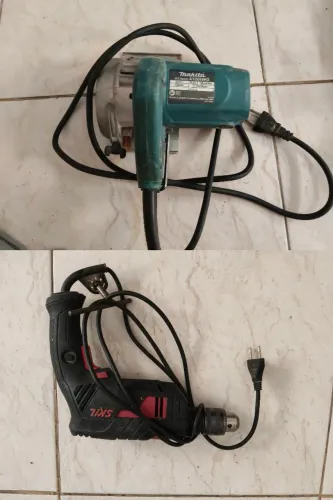 Serra "Makita", e furadeira " Skil"