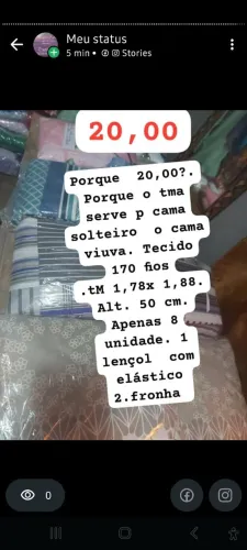 Queima de estoque. Lençol Luva Box solteiro  ou viuva170 fios