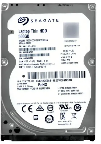 Hd Sata Seagate 500gb 7.2k 2.5 Laptop Thin Hdd St500lm021 Cor Prateado