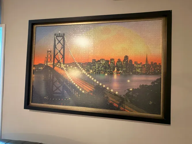 Quadro feito de quebra cabeça