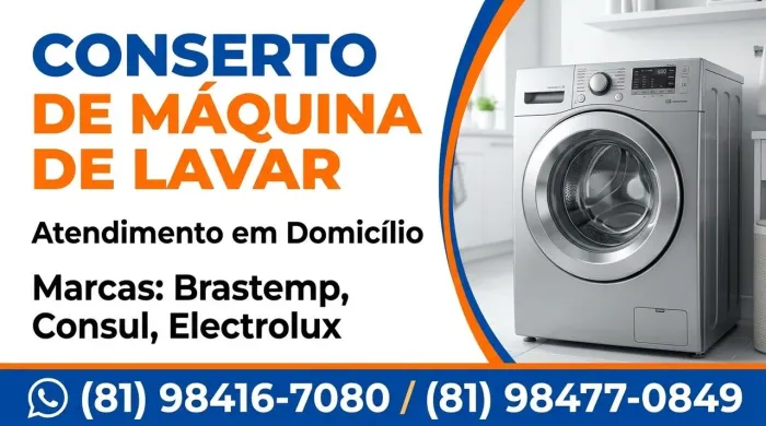 Conserto de máquinas de lavar manutenção e etc