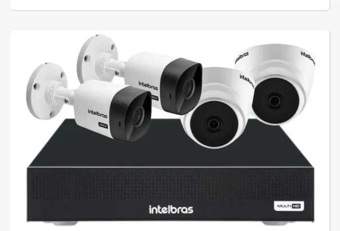 Kit c/ 2 Câmeras HD VHL 1120 B + DVR 1204 Intelbras