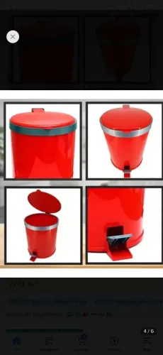 Lixeira 5 litros com pedal!!!
