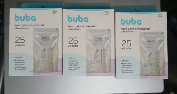 Kit 75 Sacos Armazenar Leite Materno Buba